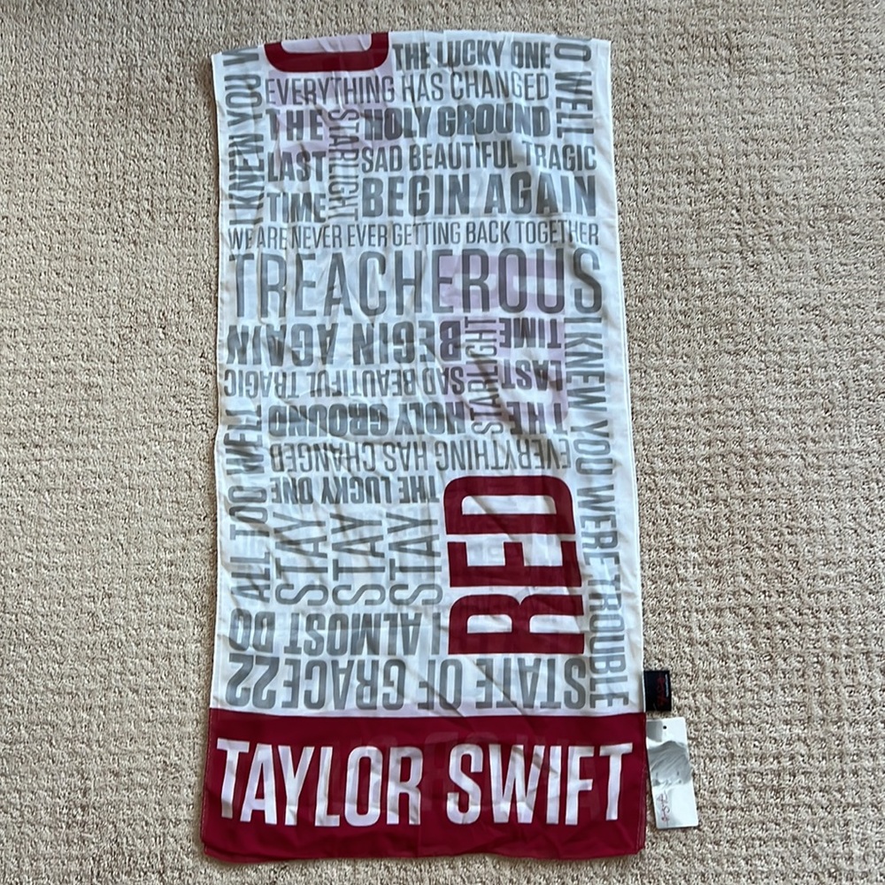 Rare!! Taylor Swift Red Album Polyester Scarf